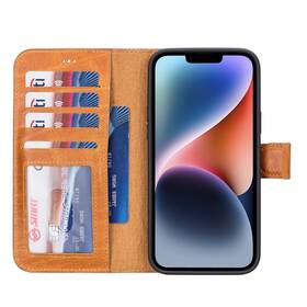 Hardiston 691051862802 Genuine Leather Handmade Wallet Case Compatible With Iphone 14 Plus - Magsafe