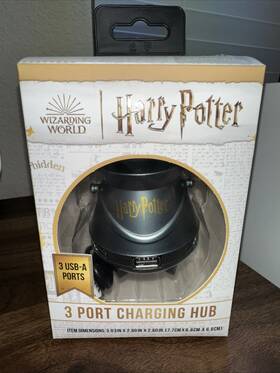 Harry Potter 840038286447 Usb-a 3-port Charging Hub Sealed Box