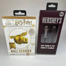16270823-0166 Harry Potter Hersheys 2-port Wall Charger And 6ft Usb-c Cable
