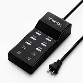 100w6a4c Heitudi Rz23 10-port Usb Charger Block - Multi Port Hub For Iphone/ipad/samsu