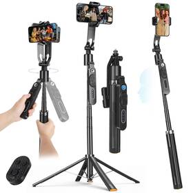 Y0027 Heliora 72 Inch Auto Face Tracking Selfie Stick Tripod Stand For Iphone Android Auto-op