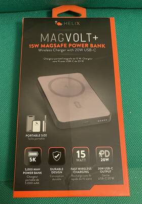 Ethmagpb5m Helix Magvolt 15w Magnetic Power Bank Wireless Charger 20w Usb-c