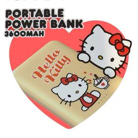 3600 Hello Kitty 922341021843 Sanrio Portable Mah Power Bank Charging Cable-led Indicator