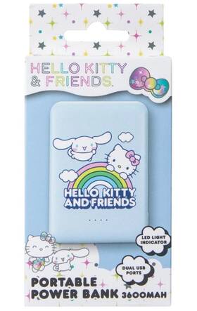 Hello Kitty 922344896714 And Friends Portable Power Bank 3600mah Usb Charger - Dual Ports New