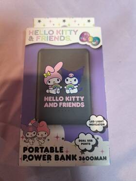 Hk2600pb Hello Kitty Portable Power Bank 3600mah Dual Usb Led Indicator