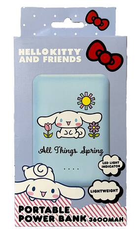Hk3600pb25-cr Hello Kitty And Friends Spring Cinnamoroll Portable Charger Power Bank 3600 Mah