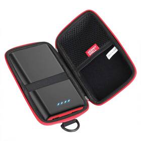 Hu-xi-125 Hermitshell Hard Travel Case For Ekrist/lanluk Portable Black Red Zipper