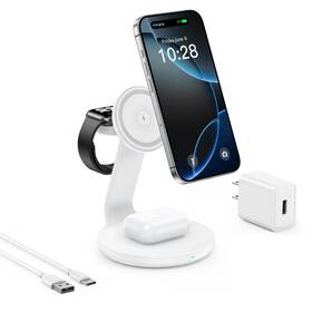 Herrbol 708707615441 3 In 1 Wireless Charger Fast Charging Station For White