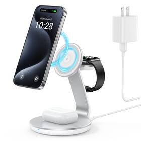 Herrbol 976508720594 3 In 1 Wireless Charging Station For Iphone 16/15/14/13/12 Airpods Iwatch