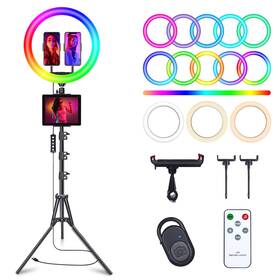 Mj30 Herrfilk 12 Inch Selfie Ring Light With 75 Tripod Stand And 2 Phone Holder Led Camera