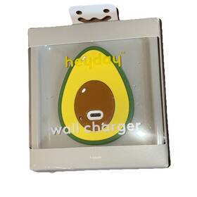 Heyday 198420075828 Avocado Usb-c Wall Charger 15w Fast Charging Fun Cute Design New