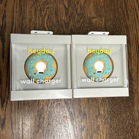 Heyday 198420075842 Single Port Usb-c Wall Charger 15w- Doughnut Lot Of 2
