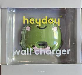 Heyday 198850212947 New Single Port Usb-c Wall Charger Green Frog 15w Output Free Shipping