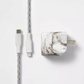 Heyday 810125111655 Dual Port Usb-a Usb-c Wall Charger With 6ft Lighting Cable Mfi