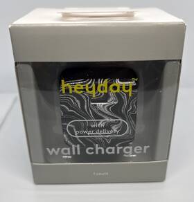 C-002264-01-361-0616 Heyday Artist Series Wall Charger 20w Usb-c Usb-a Power Ports Black Agate Nwt