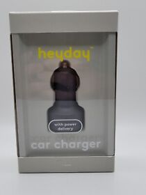 Heyday Dual Usb-a Usb-c 25w Car Charger With Power Delivery For Iphone New