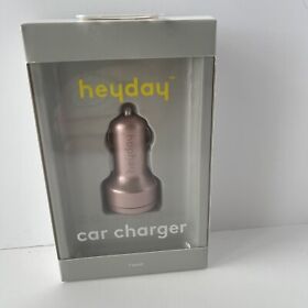 15.5w Heyday Usb High Speed 3.1amp Car Charger Dusty Pink