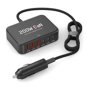 Hhamoyzs 767461975765 Multi Ports Usb Laptop Car Charger Fast Charge 200w Pd3.0 Adapter With Macbo