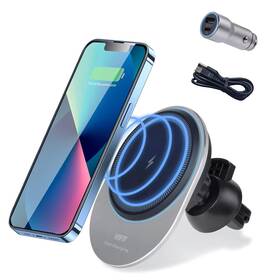 Jx-3exj-sqtm Hifit Magnetic Wireless Car Charger 15w Fast Charging For Magsafe Moun