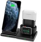 Hoidokly Wireless Charger 3 In 1 Charging Station Dock For Airpods Pro 2 App