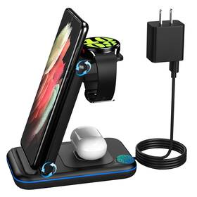 Holyjoy 768629969459 Wireless Charger For Samsung/android Foldable 3 In 1 Fast Charging S