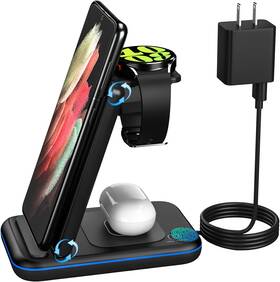 Gy-z8a Holyjoy Wireless Charger For Samsung/android Foldable 3 In 1 Fast Charging Stat