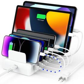 Hc506a Honcila Charging Station For Multiple Devices 50w 6 Port Fast Charger Statio