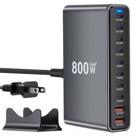 800w Hongyee 663899292231 Usb C Charger Station Gan Charging Block 10-port Fast Hub