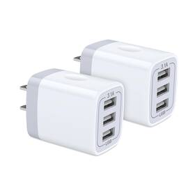 Hootek 636946391515 Usb Wall Charger 2pack Plug 3-port Charging Station 3.1a Power Adap