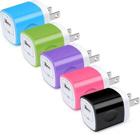 Pt-wc-05 Hootek Wall Charger Block Usb Plug Black Rose-red Blue Green Purple