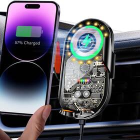 Houdeos 723929832575 Wireless Car Charger Mount 15w Fast Qi Charging Auto Clamp Vent