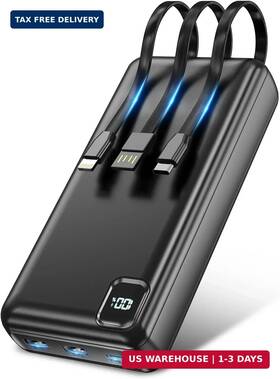 Huizhou Huaruiyuan Technology Co. Ltd 614141480050 50000mah Portable Charger Pd 22.5w Fast Charging Power Bank With Built In Cable