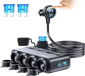 216w Hurmai 313052386337 Cigarette Lighter Splitter Adapter 4 Socket Heavy Duty Truck Car Usb