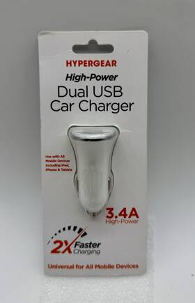 15180 Hypergear 3.4a High-power Dual Usb Car Charger Smart Chip Tech New
