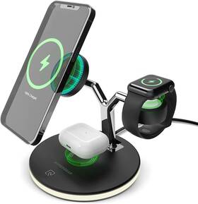 Hypergear 633755155154 3-in-1 Fast Wireless Charging Stand Iphone Iwatch Airpods