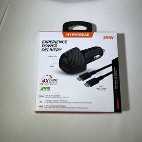 Hypergear 633755156229 Speedboost 25w Pd Usb-c Car Kit - Black 15622