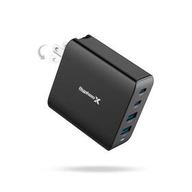 Rh-pd100w Hyphen-x 100w Usb C Charger 4 Port Gan Fast Block Foldable Type Black