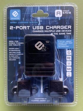 4fd-b Ics Innovation 2-port Usb Charger A 4fd Mounts Easily To Nightstands New