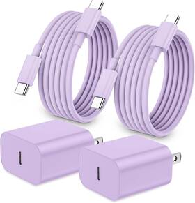 A02018 Icseio Iphone 16 15 Charger Fast Charging 20w Apple Ipad Usb C Purple