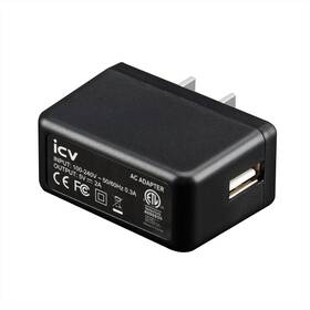 4335013971 Icv Usb Wall Charger 5v 2a Ac Power Adapter With Us Plug For Phone Black