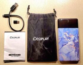 Ideaplay 10000 Mah Power Bank Usb-c 850638008394 Portable Battery Charger External Blue Marble Working