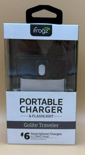 Ifgltv-wh0 Ifrogz Gofuel 9000mah Portable Phone Charger Power Bank And Flashlight