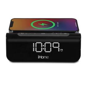 Ihome 047532919370 Wireless Charger With Digital Alarm Clock Usb-a And Usb-c Charging