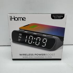 Ihome 047532920871 Wireless Powerboost Charger Digital Alarm Clock For Apple Iphone Nib