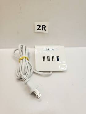 Ihome 10208917 4-port Usb Charging Station Hub Ih-ct711b Fast Charge White