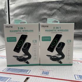 E2-a3 Ihome 812350267954 Lot Of 2 3 In 1 Magnetic Wireless Charging Stand Magsafe