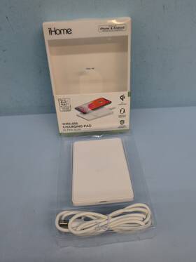 Ihqi1006w-od Ihome Ultra-slim Wireless Charging Pad For Iphone And Android White