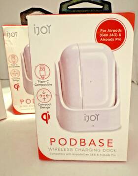 Ijcd210116-cvs Ijoy Podbase Wireless Charging Dock For Airpods Gen 2 &3 And Pro