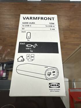 005.596.15 Ikea New Varmfront Portable Charger 5200 Mah
