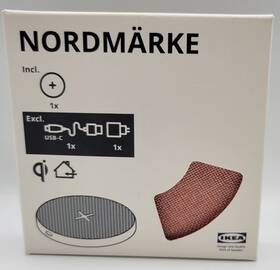 805.048.03 Ikea Nordmarke Textile Red Wireless Charger